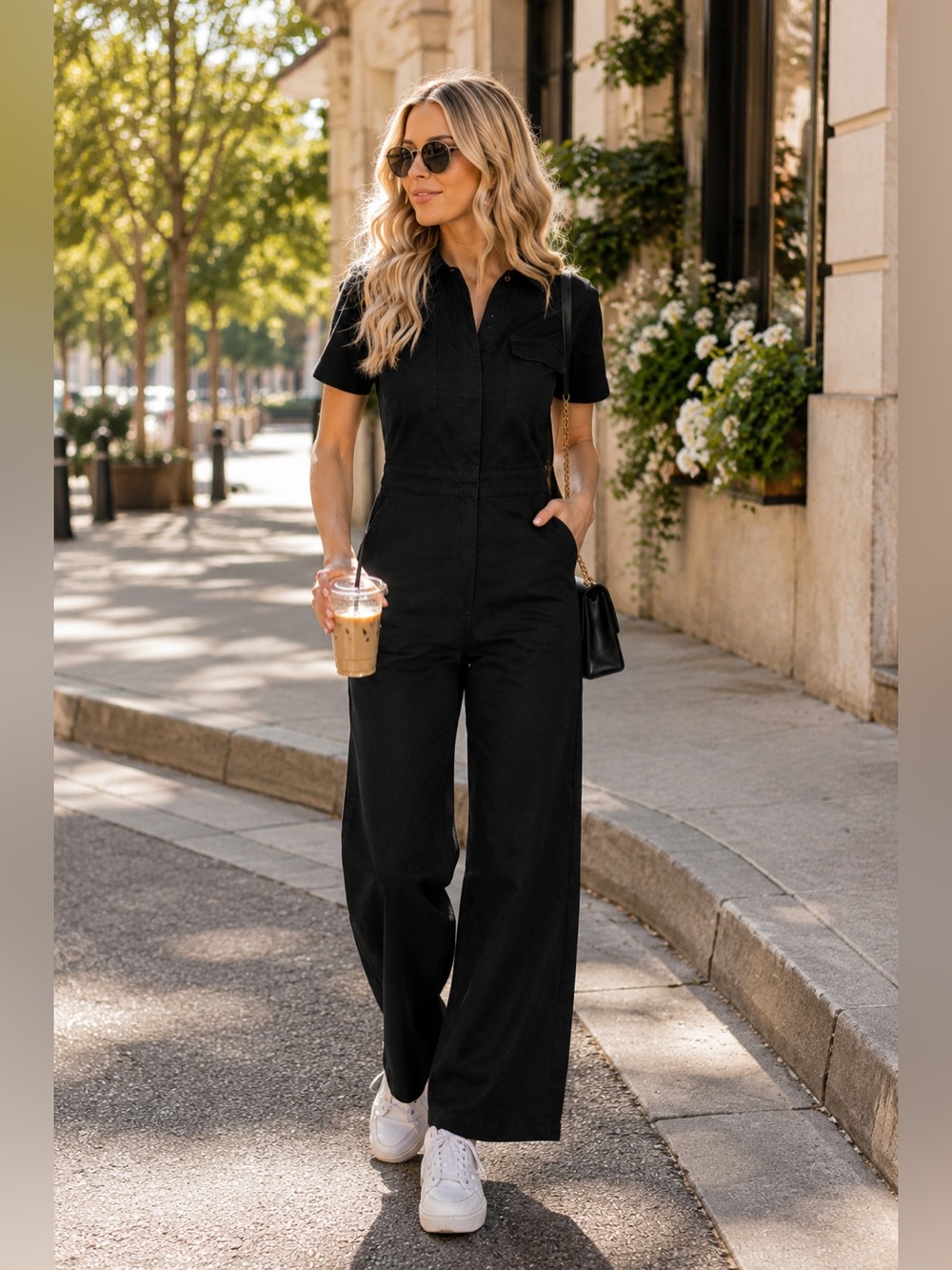 Rivet Utility Jumpsuit Short-Sleeve Size Medium